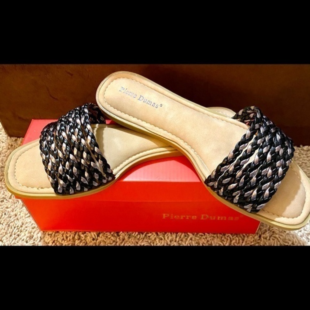 NIB-Pierre Dumas Braided Slide Sandal